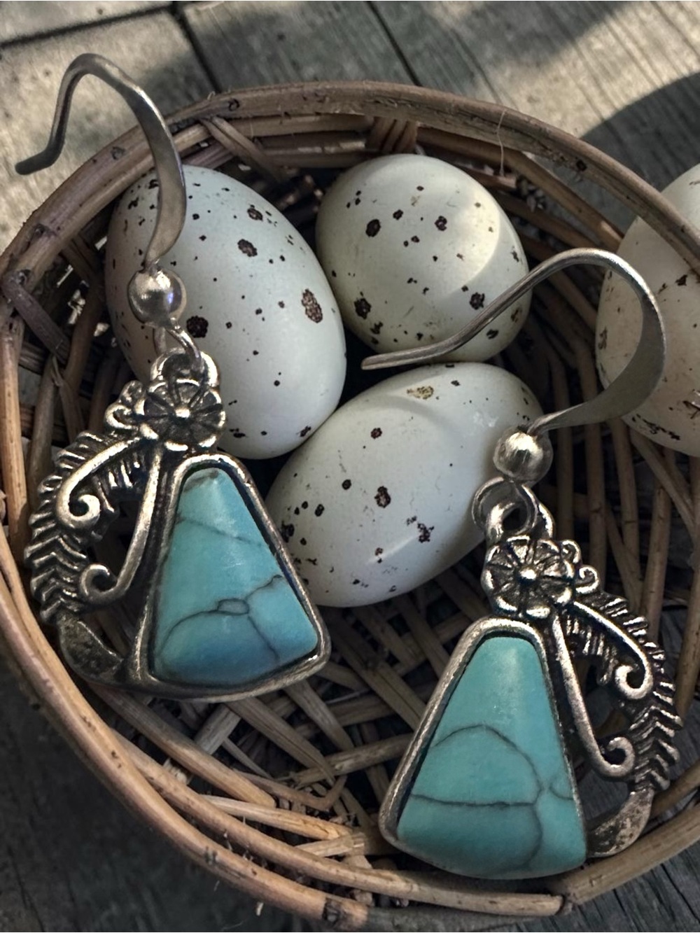 Magnesite Turquoise Earrings